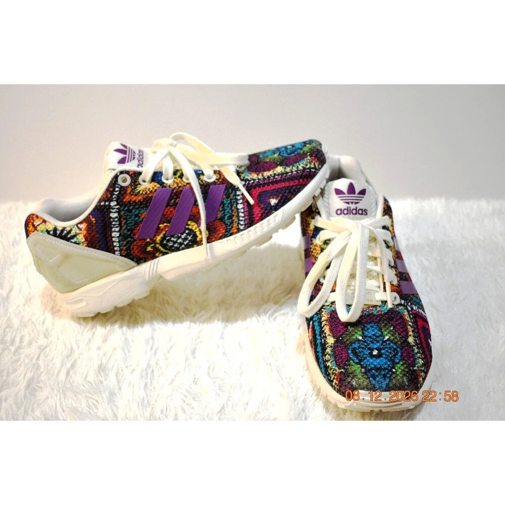 Adidas ZX Flux Torsion Multicolor Grape Sneaker Running - Women's Size 7.5